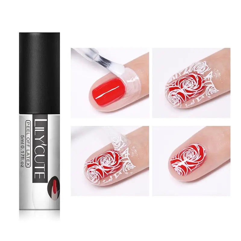 LILYCUTE Peel-Off Nail Latex Tape - Anti-Overflow Manicure Guard