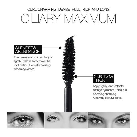 Black Curling Mascara - Long-Lasting Volume Lash Makeup