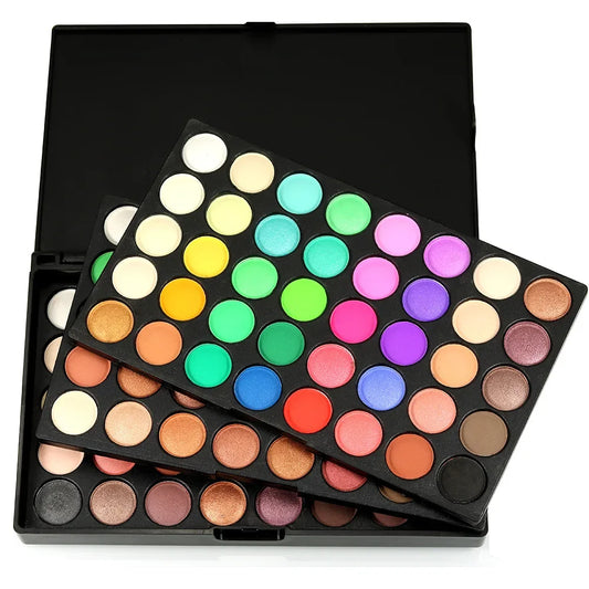 120-Color Stage Eyeshadow Palette - Matte Shimmer Glitter Makeup