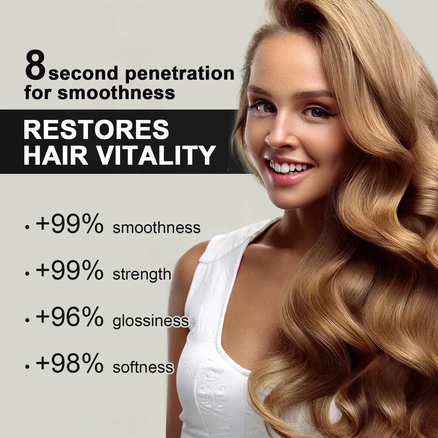 8 Seconds Keratin Hair Cream - Frizz Control Repair Mask