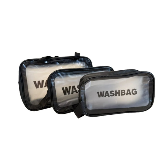 Transparent PVC Travel Cosmetic Bag - Dust-Proof Makeup Storage Handbag