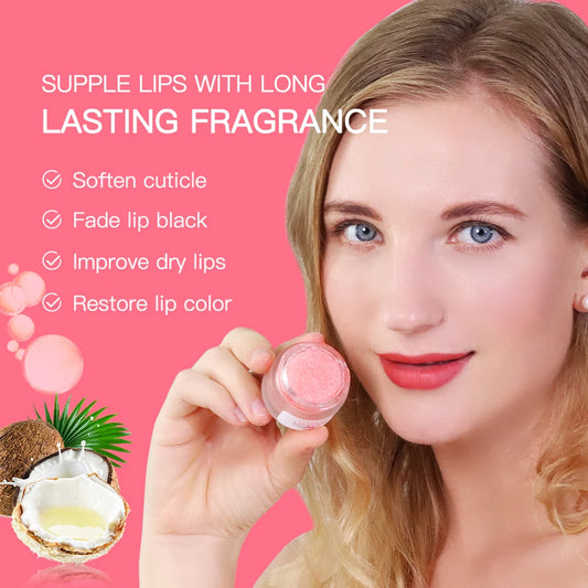 Pink Lip Scrub Cream - Exfoliating Moisturizing Lip Care