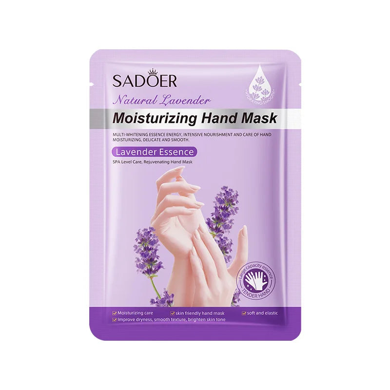 5-Pack Lavender Hand Mask Gloves - Exfoliating Spa Care