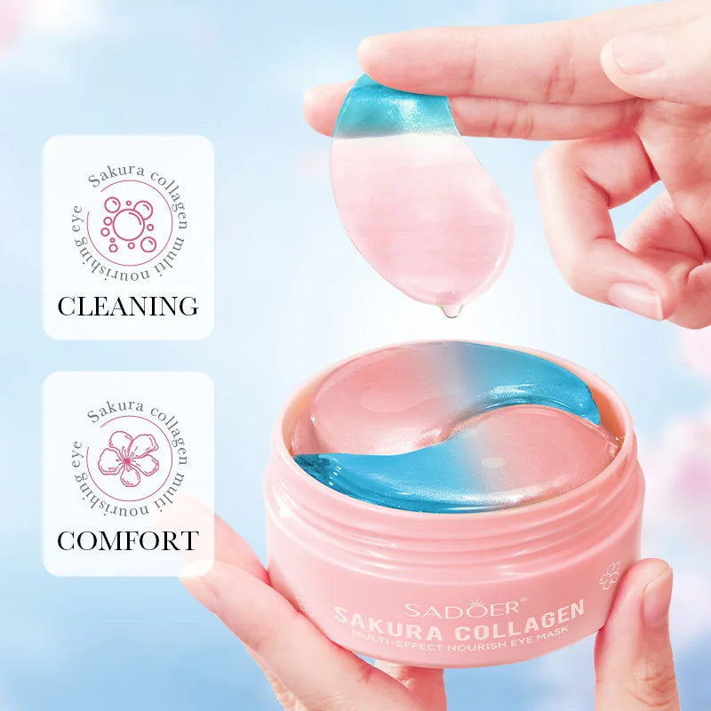 SADOER Sakura Eye Mask - 60-Piece Moisturizing Eye Patch Box