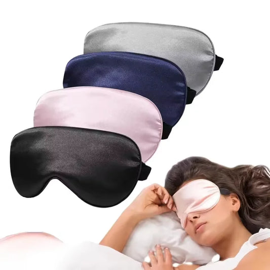 Soft Silk Sleep Mask - 100% Blackout Adjustable Eye Cover