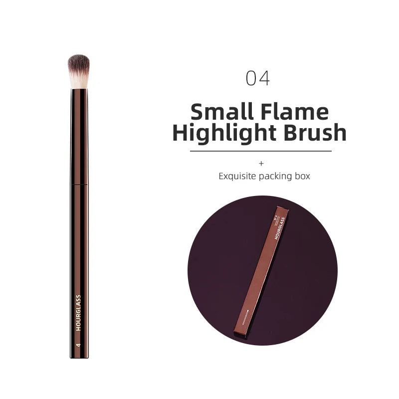 Hourglass-Style Sculpting Makeup Brush - Powder and Eye Tool