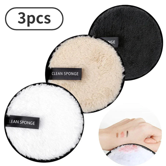 3-Piece Reusable Microfiber Makeup Remover Pad Set