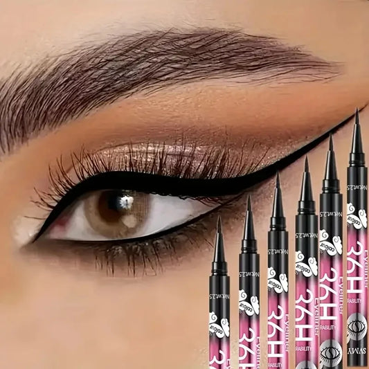 Waterproof Black Eyeliner Pencil Set - Smudge-Proof Beginner Makeup