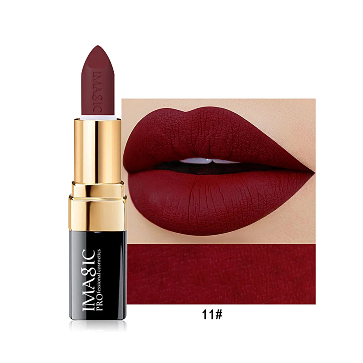 IMAGIC 12-Color Matte Velvet Lipstick Set - Nude Rouge Collection