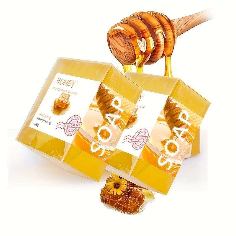 Natural Honey Handmade Soap Set - 2 x 100g Essential Oil Bars