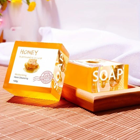 Natural Honey Handmade Soap Set - 2 x 100g Essential Oil Bars