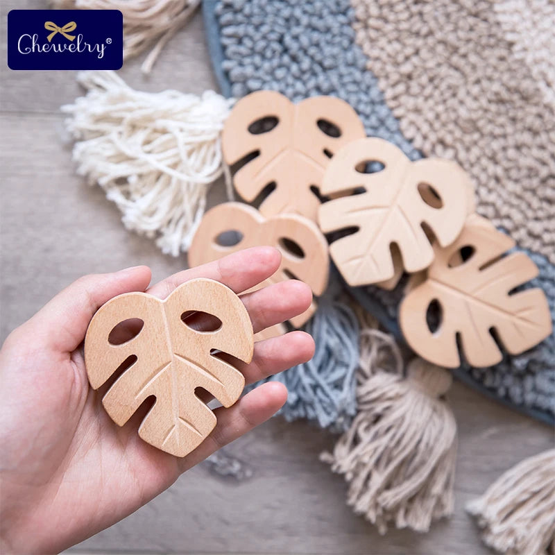 10-Piece Wooden Animal Baby Teether Set - Beech Grasping Toy