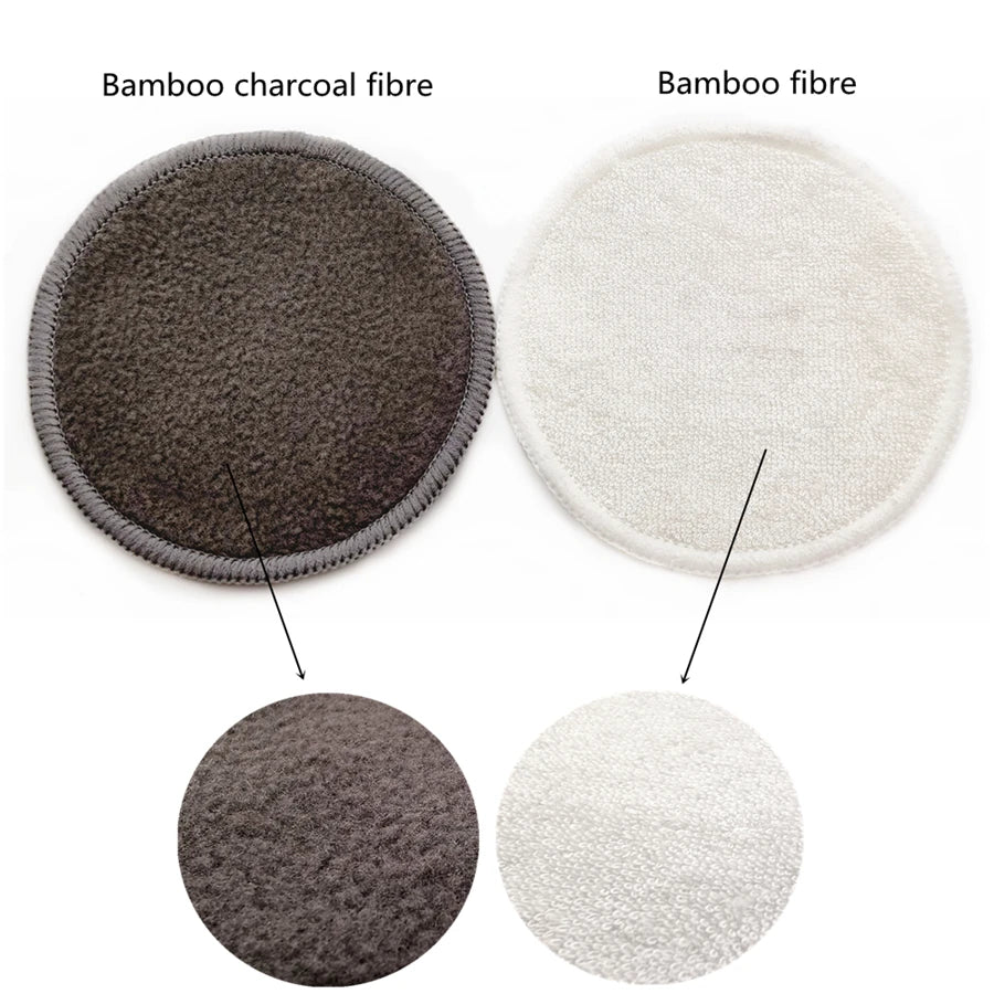 12-Piece Reusable Bamboo Makeup Remover Pads with Bag