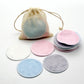 12-Piece Reusable Bamboo Makeup Remover Pads with Bag