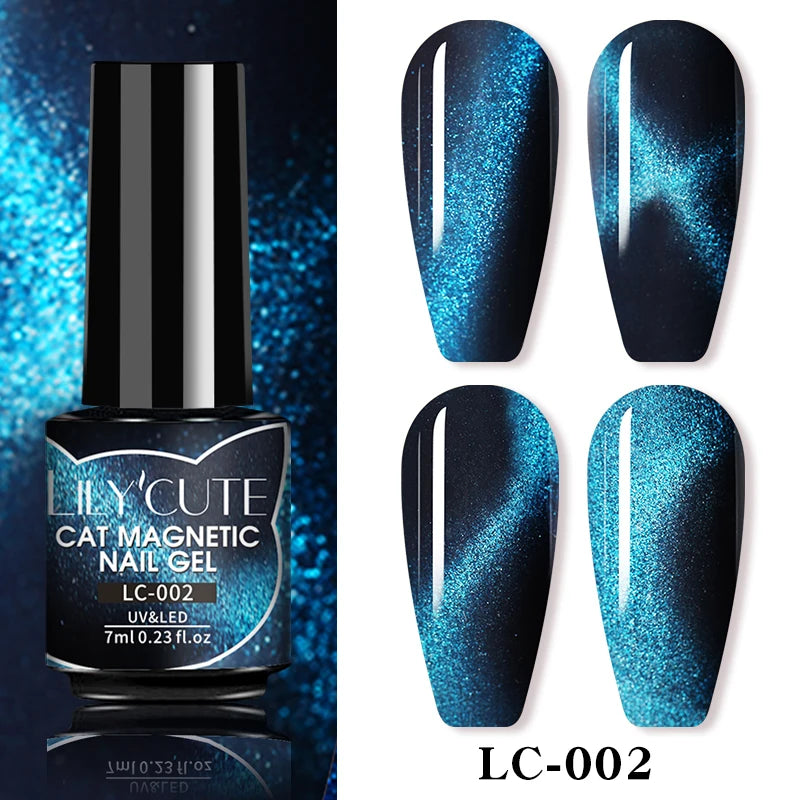 LILYCUTE 7ml 9D Cat Eye Magnetic Gel Polish