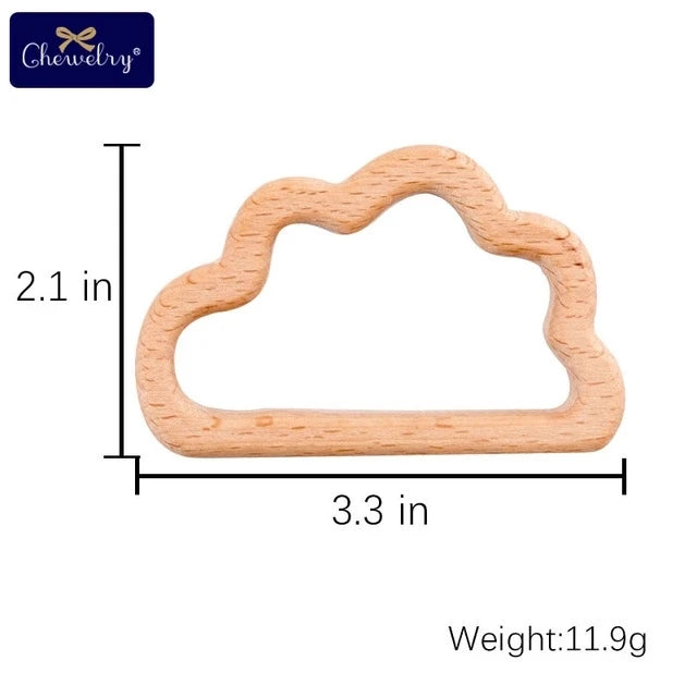 10-Piece Wooden Animal Baby Teether Set - Beech Grasping Toy