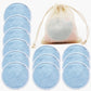 12-Piece Reusable Bamboo Makeup Remover Pads with Bag