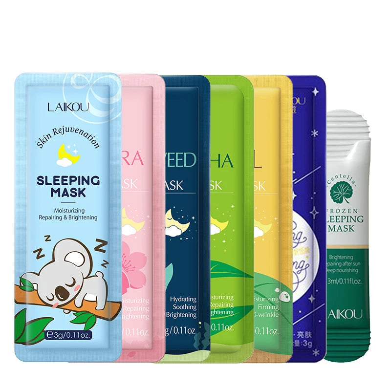 LAIKOU 7-Piece Hydrating Face Mask Set - Overnight Skin Care