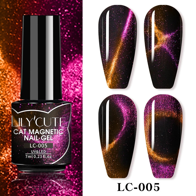 LILYCUTE 7ml 9D Cat Eye Magnetic Gel Polish
