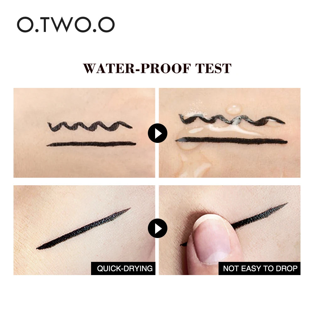 O.TWO.O Double-Ended Eyeliner Stamp Pen - Waterproof Black Makeup