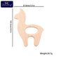 10-Piece Wooden Animal Baby Teether Set - Beech Grasping Toy
