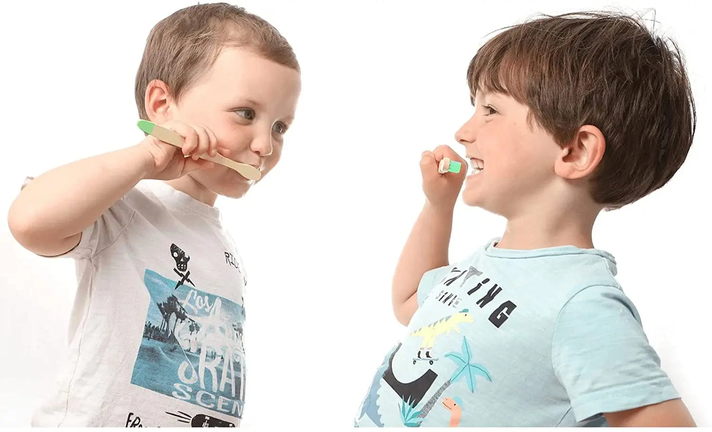 Kids Organic Bamboo Toothbrush - Soft Bristle Eco-Friendly Handle
