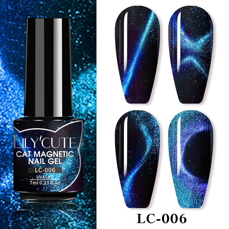 LILYCUTE 7ml 9D Cat Eye Magnetic Gel Polish