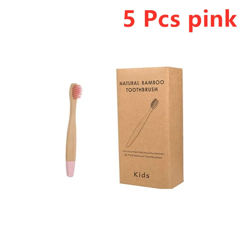 Kids Organic Bamboo Toothbrush - Soft Bristle Eco-Friendly Handle