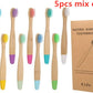 Kids Organic Bamboo Toothbrush - Soft Bristle Eco-Friendly Handle
