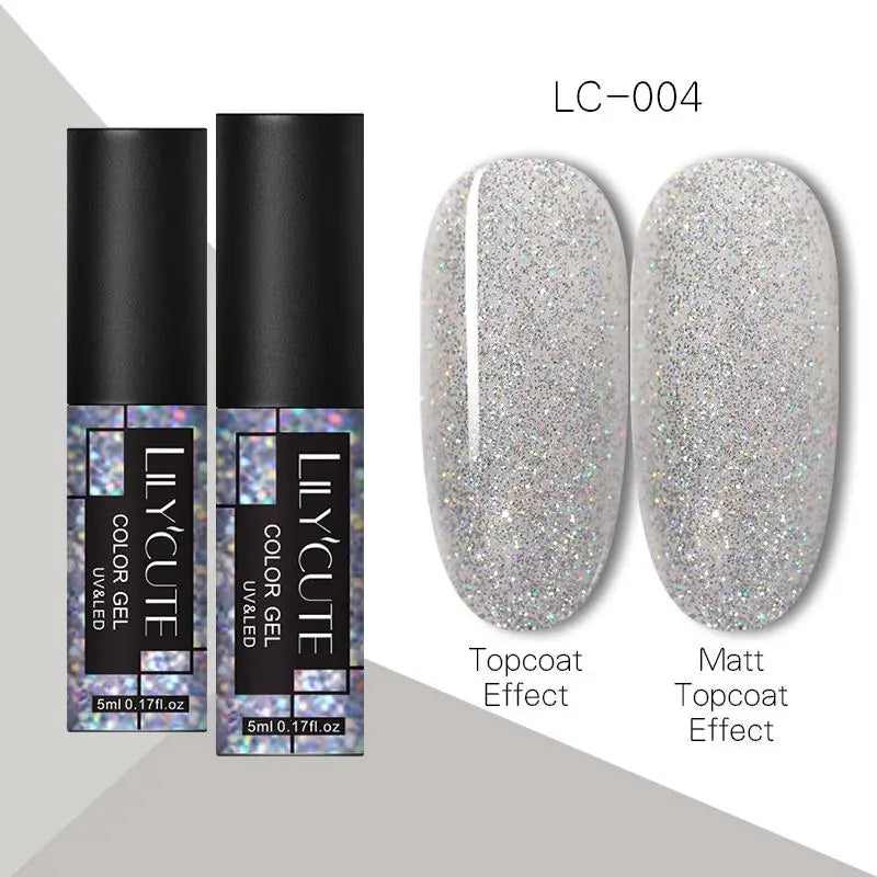 LILYCUTE 5ml Metallic Painting Liner Gel - Gold Silver Nail Art