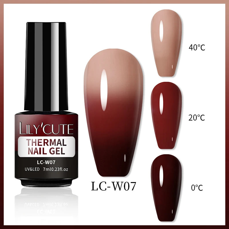 LILYCUTE 7ml Thermal Color-Changing Gel Nail Polish