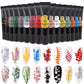 KADS 8ml Stamping Gel Polish - Black White Nail Art Paint