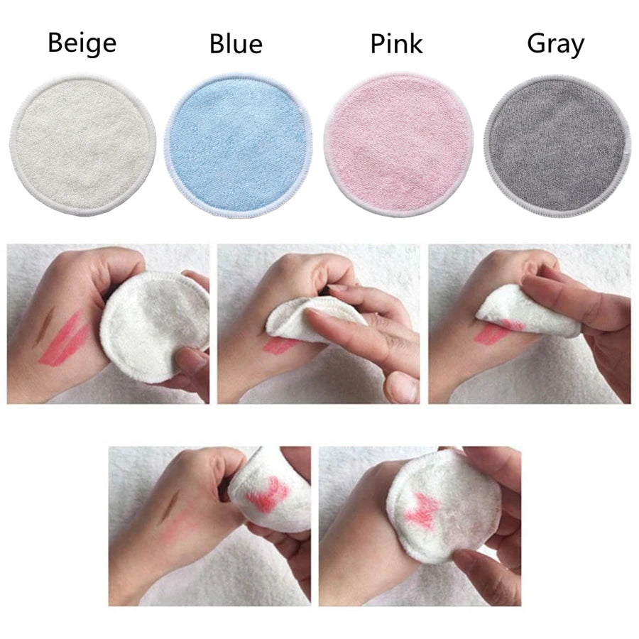 12-Piece Reusable Bamboo Makeup Remover Pads with Bag