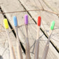 5 or 10 Piece Bamboo Fiber Toothbrush Set - Medium Soft Bristles