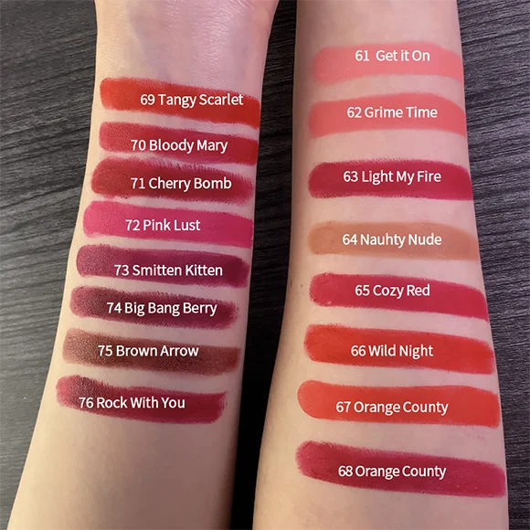 CHARMACY 16-Color Waterproof Velvet Matte Lipstick