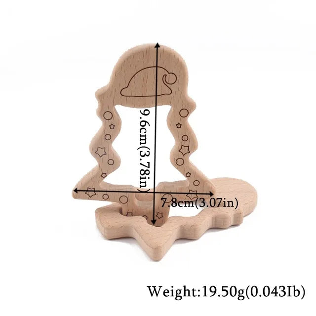 10-Piece Wooden Animal Baby Teether Set - Beech Grasping Toy