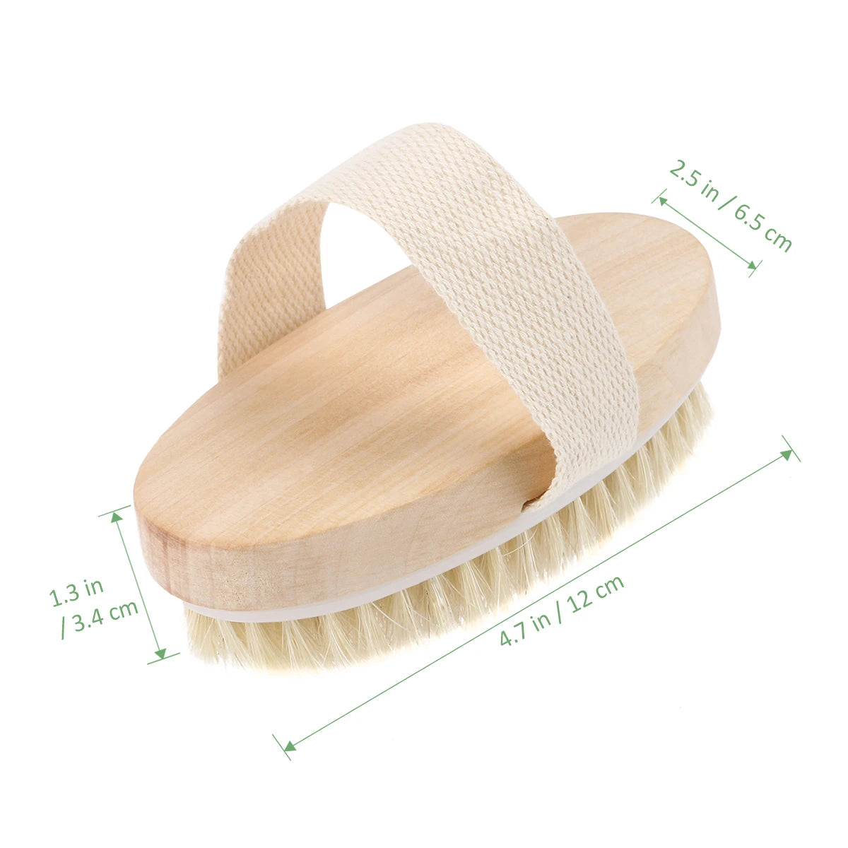 Natural Bristle Wooden Shower Brush - Dry Skin Body Spa Brush