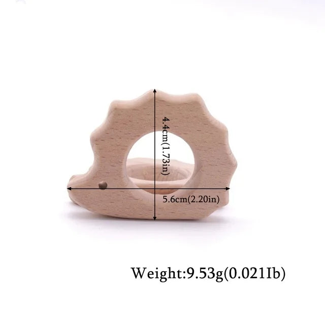 10-Piece Wooden Animal Baby Teether Set - Beech Grasping Toy
