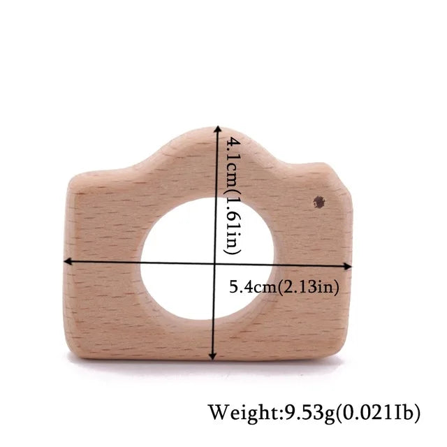 10-Piece Wooden Animal Baby Teether Set - Beech Grasping Toy