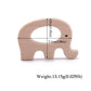 10-Piece Wooden Animal Baby Teether Set - Beech Grasping Toy