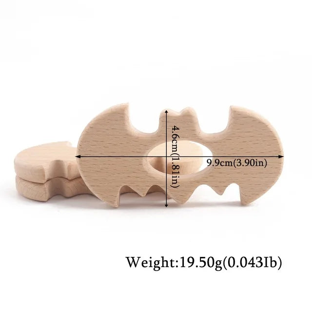 10-Piece Wooden Animal Baby Teether Set - Beech Grasping Toy