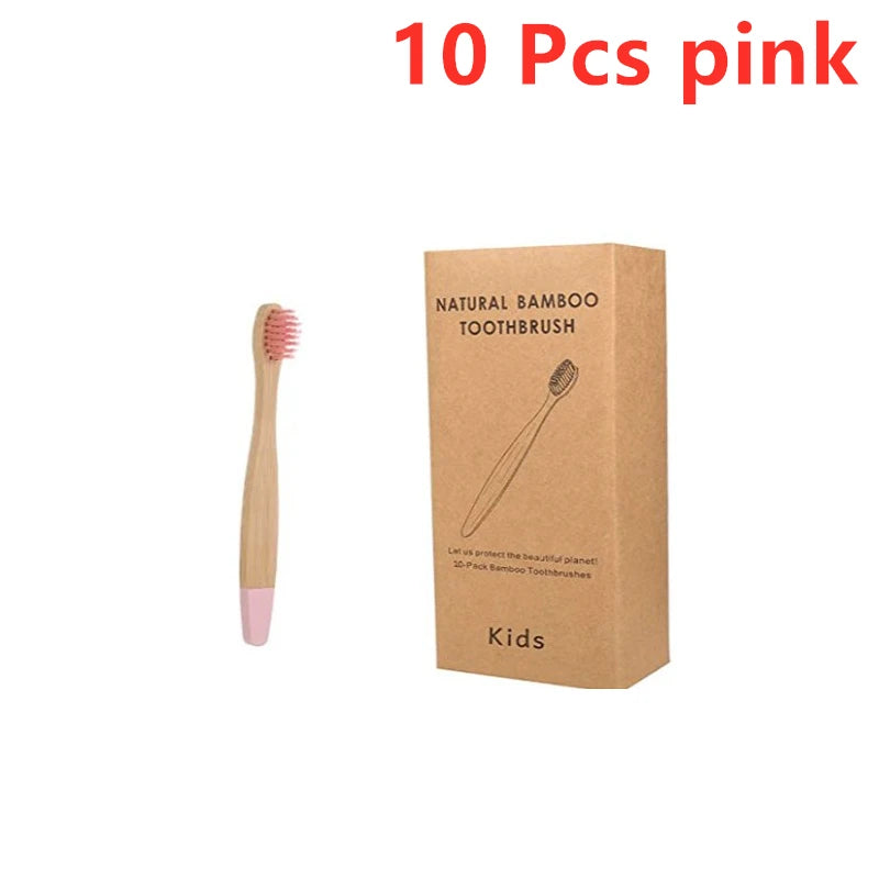Kids Organic Bamboo Toothbrush - Soft Bristle Eco-Friendly Handle