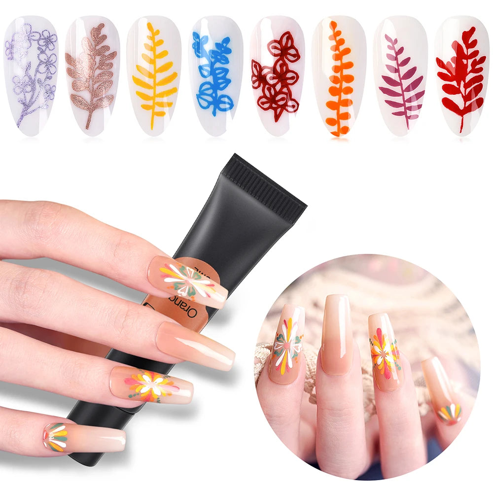 KADS 8ml Stamping Gel Polish - Black White Nail Art Paint