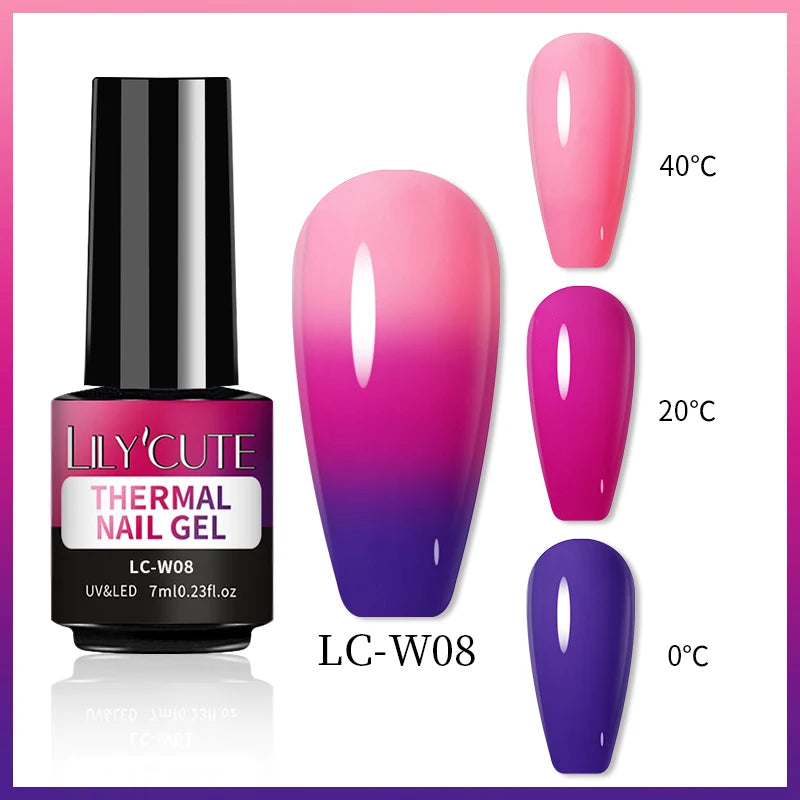 LILYCUTE 7ml Thermal Color-Changing Gel Nail Polish
