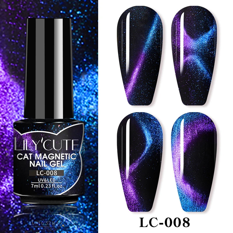 LILYCUTE 7ml 9D Cat Eye Magnetic Gel Polish