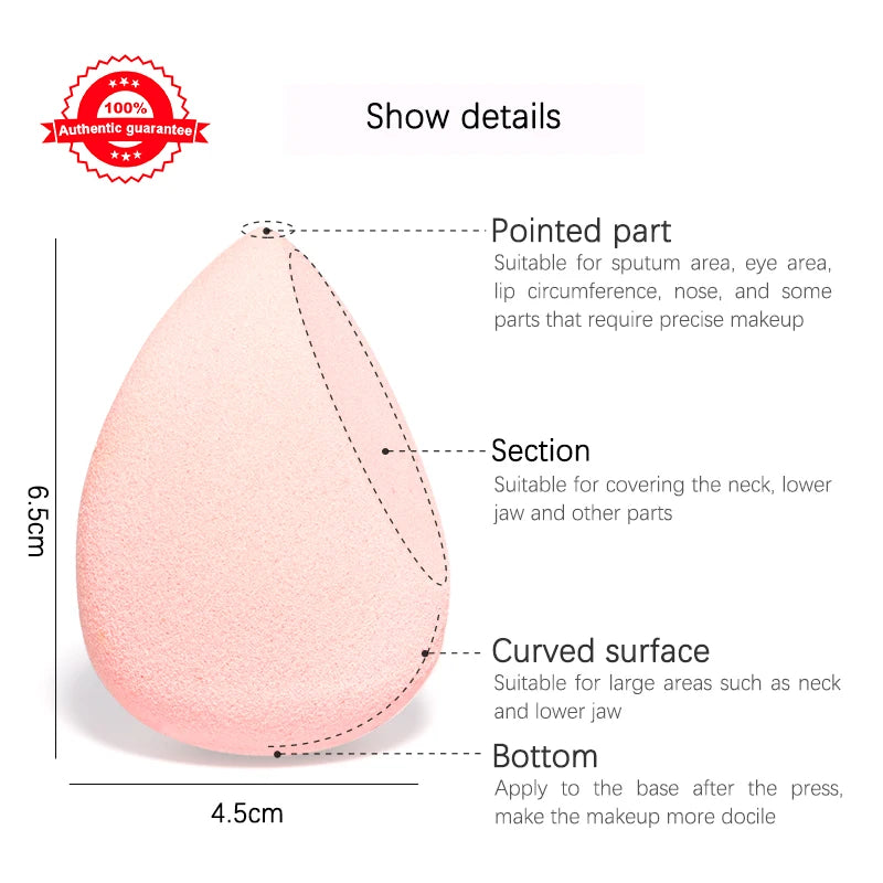 Cut Shape Makeup Sponge Puff - Concealer and Foundation Blender