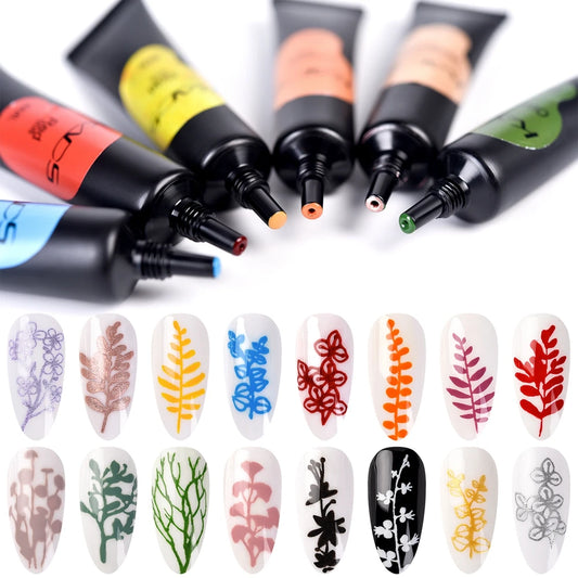 KADS 8ml Stamping Gel Polish - Black White Nail Art Paint