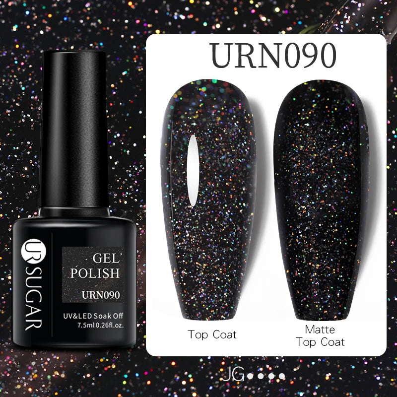 UR SUGAR 7.5ml Reflective Glitter Pink Sequin Gel Polish