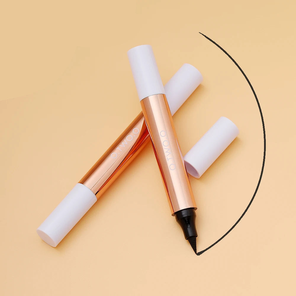 O.TWO.O Double-Ended Eyeliner Stamp Pen - Waterproof Black Makeup