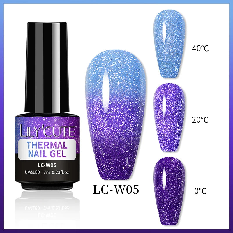 LILYCUTE 7ml Thermal Color-Changing Gel Nail Polish